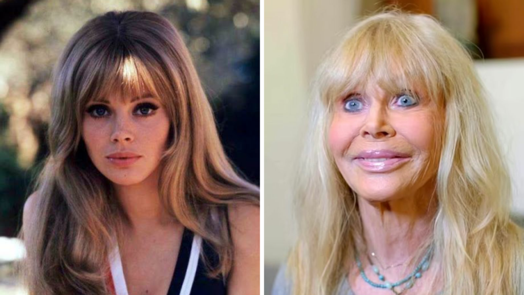 Britt Ekland then and now
