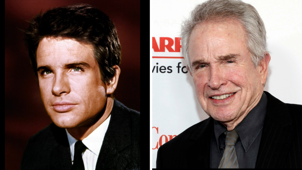 Warren Beatty then and now