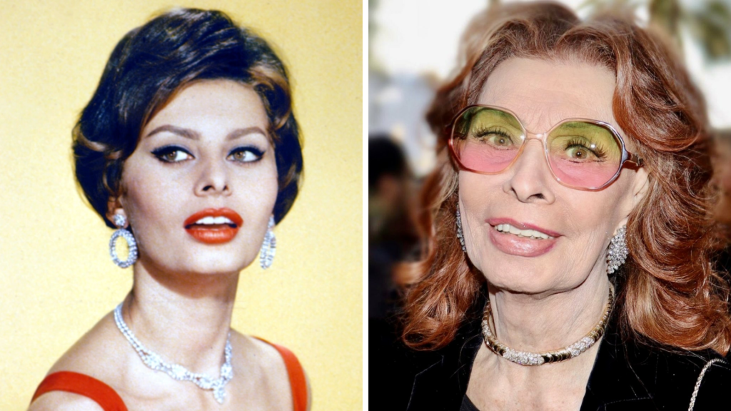 Sophia Loren then and now