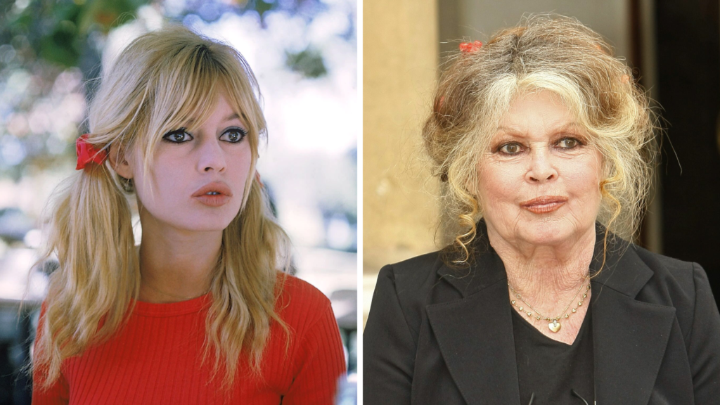 Brigitte Bardot then and now