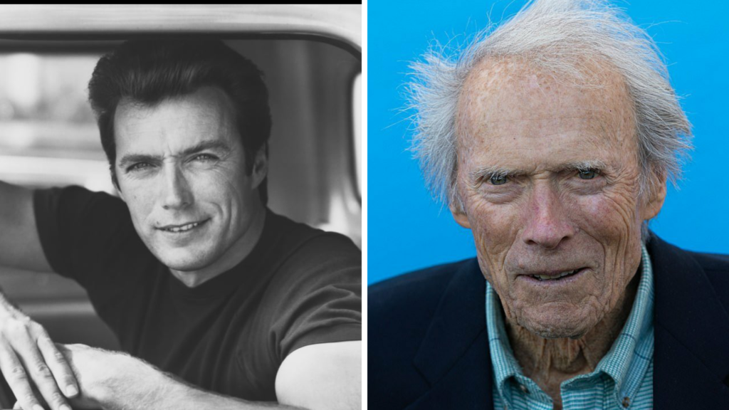 Clint Eastwood then and now