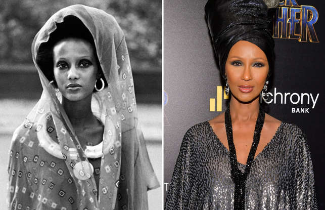 80s model, Iman; then and now