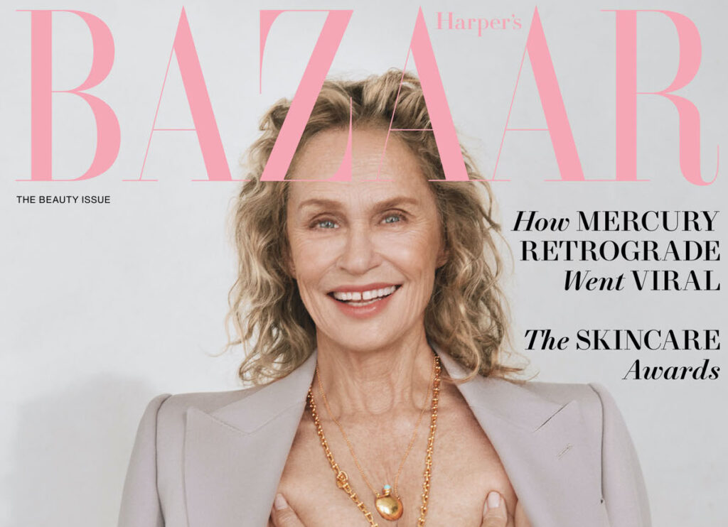 Lauren Hutton's cover for Harper's Bazaar