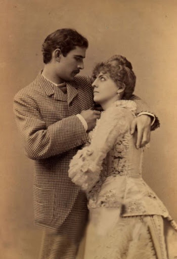 Maurice Barrymore and his wife Georgiana Drew