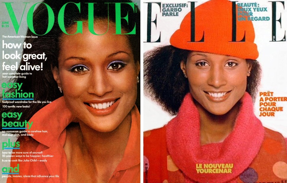 Beverly Johnson on the cover of Vogue and Elle