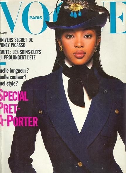 Naomi Campbell on the cover of French Vogue