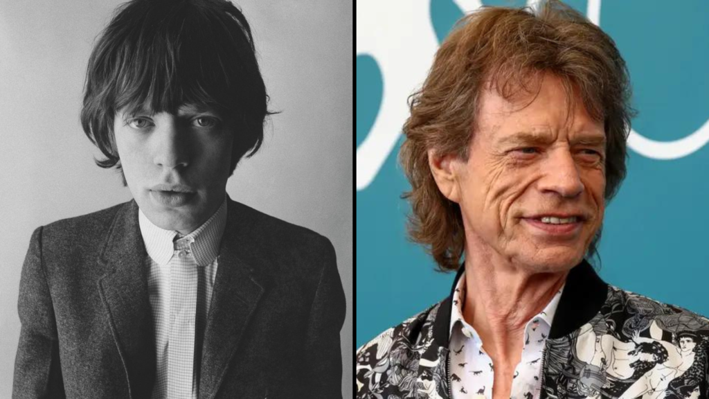 Mick Jagger then and now