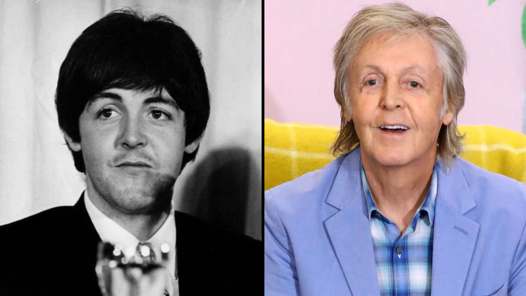 Paul McCartney then and now