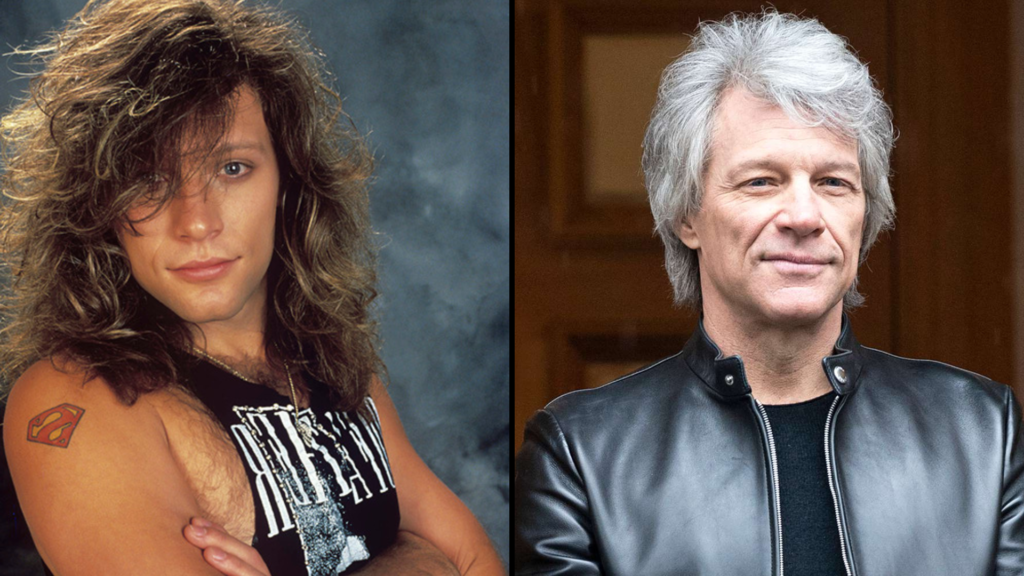 Jon Bon Jovi then and now