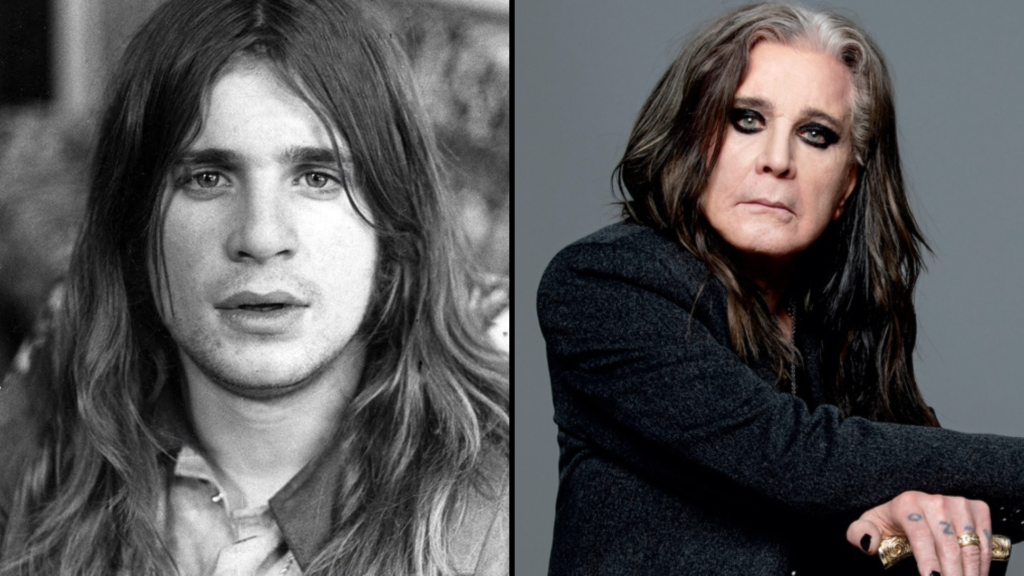 Ozzy Osbourne then and now