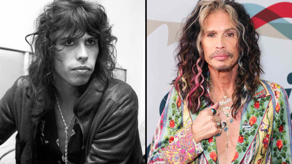 Steven Tyler then and now