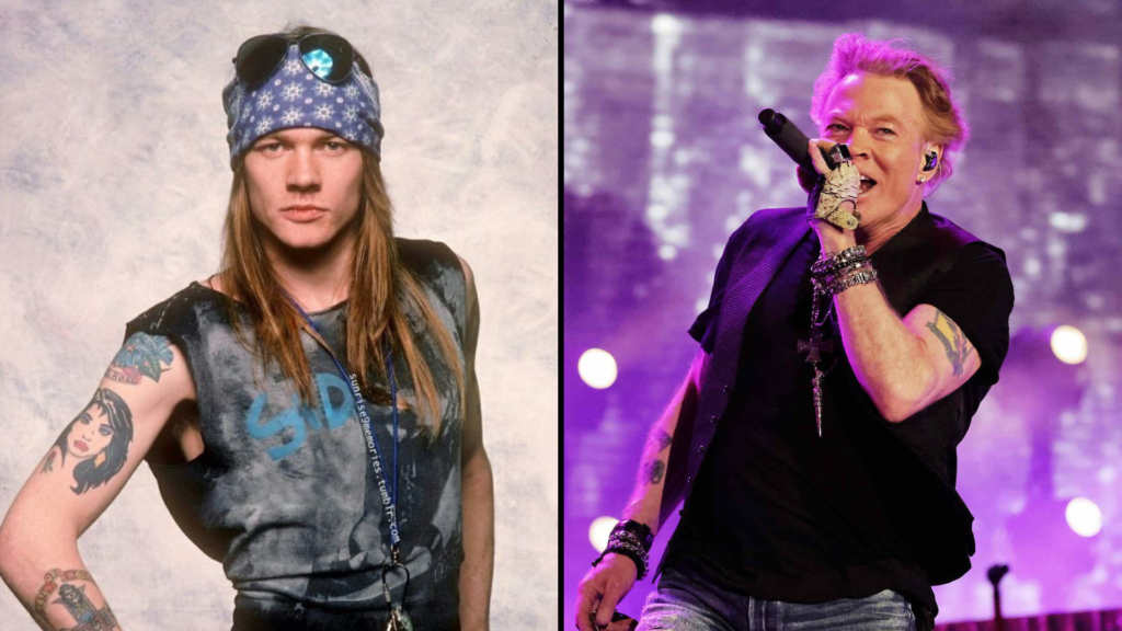 Axl Rose then and now